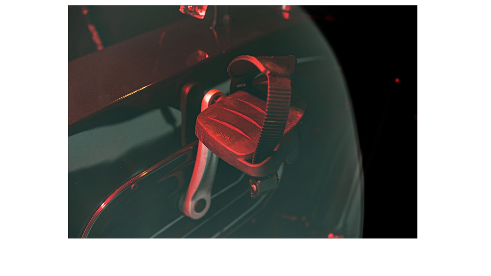 Strefa jazdy rowerowej na podczerwień INFRABIKE® widoczna przez iluminator